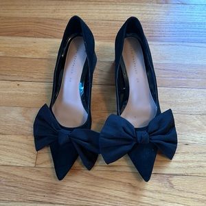 Zara black bow heels